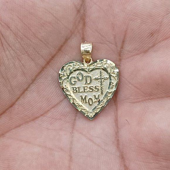 10kt real gold heart pendant